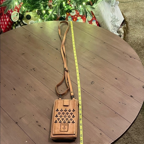 Harbour Genuine Leather Women’s Crossbody purse wallet 4”x8” Brown​ - Picture 5 of 7